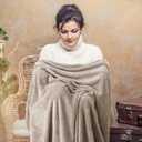 Newwiee 4 Pcs Flanne Fleece Throw Blanket for Bed Couch Large 3D Waffle Textured Soft Blanket Winter Warm Lightweight No Shedding No Pilling Decorative Throw, 50x60 Inch(Neutral Color)