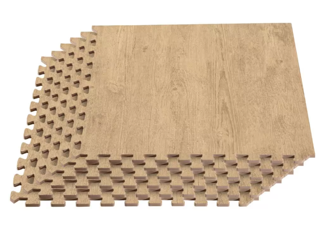 Forest Floor Eva Mats FFH-24BWLB0.1-10M Buttered Walnut Light Brown 4 Packs