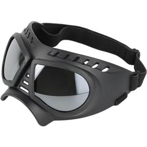 Waterproof Windproof Dog Sunglasses Protective Pet Eyewear with Soft Frame Silver for Outdoor Activities