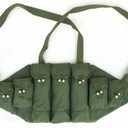 Military Canvas Type 56 Chest Rig Magazine Pouch Ammo Bandolier Green Magazine Pouch Carrier Ammo Bag Bandolier