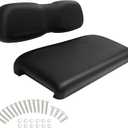 Front Seat Replacement Cushions for Club Car DS, Golf Cart Cushion Seat for Club Car DS Front Bottom Seat Assembly, Dedicated for Front Row Seats, Black, 2 Piece Set