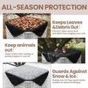 Windyun Winter Air Conditioner Cover AC Cover for Outside 36x36 Inch Universal Waterproof Units 600d Oxford Fabric Sturdy Central Defender Fits Most Central Protects from Rain Snow Leaves Sun(Black)