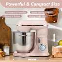 Kitchen in the box 6.5 QT Stand Mixer, 10-Speed Electric Mixer (Pink)