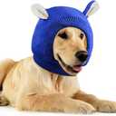 Quiet Ears for Dogs, Dog Ear Muffs Noise Protection Knitted Pet Ears Snood Head Wrap Hats for Medium to Large Cats Pets(Royal Blue)