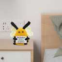 IncreDecor Positive Crochet Animals Bee Decor Easter Basket Essentials Cute Stuff Mothers Day Gifts for Mom Grandma Best Friends Teacher Coworker