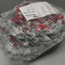 ATDAWN 3 Pcs Mini Christmas Wreath, 15 Inch Outdoor Lighted Christmas Wreath for Front Door, Xmas Wreath for Holiday Christmas Party Decorations