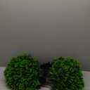 Chillchard Artificial Boxwood Topiary Outdoor Plants with Spike, 2 Pack Faux Bushes UV Resistant Fake Shrubs for Front Porch Dcor