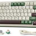 Redragon K681 Pro Wireless Mechanical Keyboard, Gasket Mounted RGB Gaming Keyboard with Volume Knob, MDA-Profile, Pre-Lubed Linear Switches, 81 Keys 75 Tri-Mode Hot Swappable for PC/Xbox/PS (Matcha)