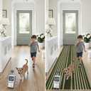 Beeiva Striped Green Runner Rug, 2x6 Washable Runner Rugs for Hallway Entryway, Mordern Stain Resistant High Traffic Geometric Non Slip Bathroom Runner Runners for Bathroom Entry Porch Bedroom