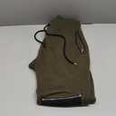 Mens Cargo Pants,  Khaki Colour Block Zip Pocket Cuffed Joggers, Olive, Large Size