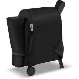 Pellet Grill Cover for Traeger Pro 22/575 Series,600D Heavy Duty Rip-Proof Material Smoker Cover, Waterproof UV and Fade Resistant Grill Cover with Straps & Zippers for Traeger Lil'Tex Elite, Eastwood