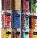 Airtight Food Storage Containers with Lids for Kitchen & Pantry Organization - Set of 12/2L Each - Must Haves for Flour, Sugar & Dry Food Storage - BPA Free Plastic Canisters with Accessories (2L (12 Pack))