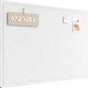 Fluxynara Felt Bulletin Board, 47.2" x 35.4", Light Gray