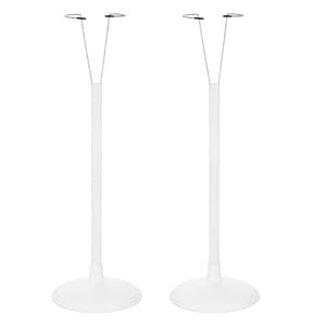 HEARTOOL Adjustable Doll Stand, Fits 18 Inch Doll Plastic Display Holder Support Retractable Waist Action Figure Stand Display Base Waist 2" - 2.4"(White, 3pcs)