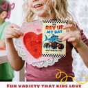 MAPDTWO 36 Packs Valentines Cards for Kids - Monster-style Trucks Valentines Day Card for Kids School Boys Classroom Party Favors - 3.2''x 4.7'' Exchange Monster Vehicle Cards & Stickers, Envelopes