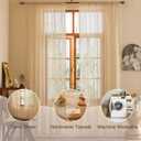 Sutuo Home Beige Boho Lace Curtains 96 inches Long for Living Room Dining Room,Sheer Window Curtains Farmhouse Privacy Crochet Vintage Tassels Rustic Victorian Style Rod Pocket Decor, 2 Panels 50" W
