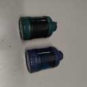 2 Pack Protein Powder Container to Go with Keychain & Keyring, Large Capacity, Clear, Leakproof, Ideal for workouts, fitness, or travel (Green&Blue)