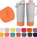 Silicone Boot for Owala 30oz & 40oz FreeSip Sway Bottles & Tumblers - Non-Slip, Scratch-Resistant, Stability Enhancer (Beach House Orange)
