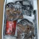 Narrow End Table Living Room with Charging Station, Skinny Side Table with Fabric Drawers, Slim Nightstand for Bedroom, Small Spaces, Couch, Rustic Brown, HETNDP02PBR-1