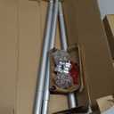 TONIAL Curtain Rods 32 to 58 Inch(2.6 to 4.8 ft), Telescoping Splicing 3/4 Single Rods for Windows 20 to 53 Inch(1.7 to 4.4 ft) Decorative Drapery Rod with Translucent Diamond Finial, Silver