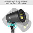 1byone Christmas Laser lights with Green Christmas Tree and Red Stars, Class IIIA, 2.0mW power, Projection Lights for Christmas, Holiday, Party, Landscape, and Garden Decoration, Black