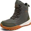 Men's 3M Thinsulate Insulated Winter Snow Boots | Wide Toe Box | Slip-Resistant Outsole | Orthopedic & Arch Support (Army Green, 11)