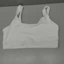 Women Sport Bra Swimsuit Top - Swim Bra Bikini Top Only Scoop Neck Bathing Suit 2025 Swimwear White, Size M