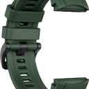 ISABAKE for Garmin Approach S70 47mm Watch Band, 22mm Soft Silicone Replacement Bands Wristbands Accessory Straps for Men Women Compatible with Garmin Approach S70 47mm (Dark Green)