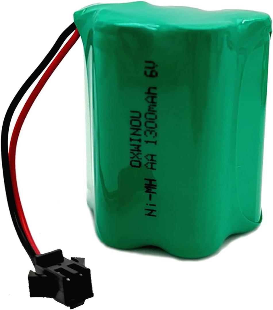 6V 1300mAh Ni-MH AA Rechargeable Battery Pack with SM 2P Plug for Toys, Lighting and Electric Tools SMP AA5SW Outdoor Motion Light (1-Pack)