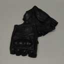 Harssidanzar Women Fingerless Motorcycle Gloves,Hard Knuckle Protection Riding Driving Biker Racing Motorbike Glove KL022US XL