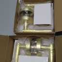 goldenwarm 2 Pack Gold Door Handles Interior, Brushed Gold Privacy Door Levers for Bedroom Bathroom, Heavy Duty Reversible Keyless Door Lever Left Right Handing