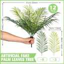 Giegxin Artificial Palm Plants Leaves Imitation Fake Palm Tree Leaves Decor Greenery Faux Tropical Faux Plants Fronds for Palms Sunday Garden Hawaiian Party Jungle Party Decor(12 Pieces)