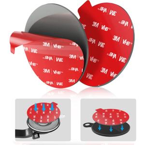 volport Very Strong Sticky Adhesive, 2.76in/70mm Dashboard Pad Mounting Disk Adhesive Replacement Kit, Double Sided Stickers for Suction Cup Dashboard Phone Holder & Windshield Car Mount , 3PCS