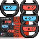 Steering Wheel for Mario Kart Nintendo Switch, Switch Racing Steering Wheel for Mario Kart 8 Deluxe Compatible Nintendo Switch/Switch OLED, Switch Joy Con Controller Race Accessories (Upgrade 4 Pack)