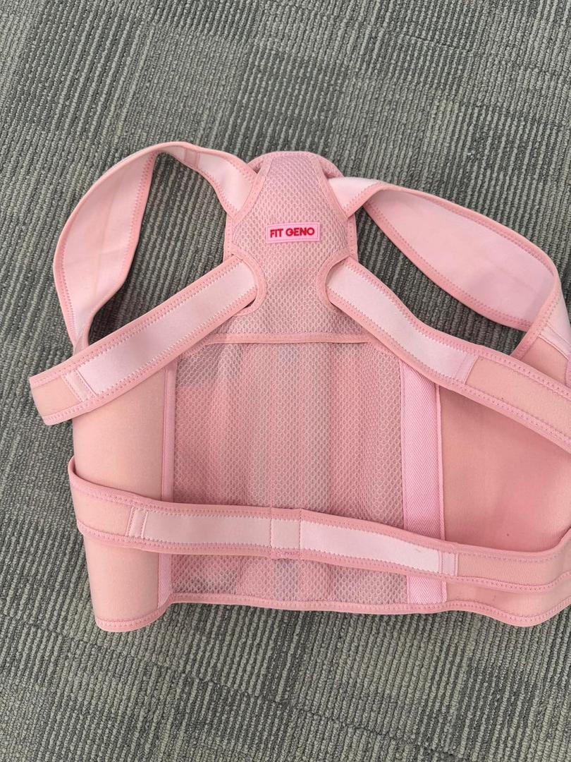 Fit Geno Small Unisex Full-Back Posture Brace  Adjustable Shoulder Aligner & Spine Support for Scoliosis/Kyphosis Pain Relief