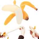 Banana Squishies Fidget Toys for Adults, Squeeze Toys Sensory Toys for Kids with Autism, Anxiety Relief Gift Novelty Squishy Gift, Scented Simulation Fake Bananas