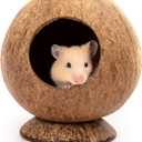 andwe Coconut Hut Hamster House Bed for Gerbils Mice Small Animal Cage Habitat Decor