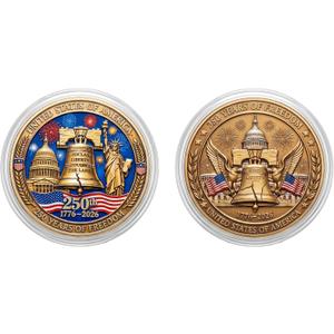 4 x USA 250th Anniversary Challenge Coin 1776-2026 American Eagle Commemorative Collectible Coin for Independence Day