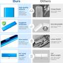 Wider Aluminum Toothbrush Travel Case, Portable Travel Toothbrush Holder, Durable Manual Toothbrush Box Container for Traveling, Bathroom, Camping, Business Trip, Blue (1 Pack (Large))