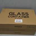 CREST Glass Meal Prep Containers 2 Compartment Set, 5-Pack, 34oz, Divided Bento Lunch Boxes with Lids for Adults