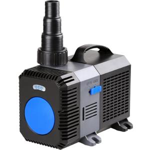 4226GPH Flow Frequency Electric Inline Garden Submersible Pond Filter Pump for Fish Tank Fountain Aquarium Waterfall Koi Salt Fresh Water