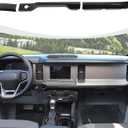 RAZPOY for Bronco Dash Panel Cover, Center Console Dashboard Trim Compatible with 2021-2025 Ford Bronco Carbon Fiber Interior Accessories