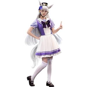 KIRA KIRA Anime Game Cosplay Costume Doki-R Purple Uniform School Dress Halloween Costume Plus Size