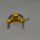 REESE Towpower 72783 Coupler Lock, Adjustable Storage Security, Heavy-Duty Steel, Yellow and Chrome ( Universal Fit)