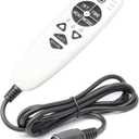 5 Pin Female Plug DN-34A 9 Button Recliner Remote Controller for Heat Vibration & Up/Down, 3 Vibration Mode & 3 Massage Time Option with 1 USB Charging Port Circuit Board Inside Code DN-34A