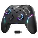 EasySMX X20 Wireless Gaming Controller with RGB Backlit, 2-Stage Hall Effect Sticks, 1000Hz Polling Rate, 6-Axis Gyro on Multi-Platform, Mech Buttons- Compatible with PC/ Switch/ Steam/ Android