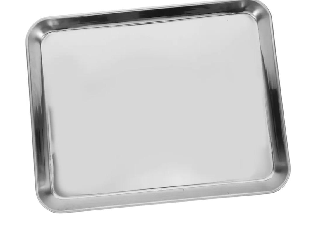 1pc Instrument Tray Handles Stainless Steel Serving Tray Laboratory Supplies