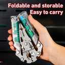 2025 New Tuvilo Electrical PliersPliers with Screwdriver & Wire Stripper  Folding Design, Cr-V Steel, Cuts, Strips, Crimps, Voltage Test, Portable Hand Tool for Home, Auto, and DIY Repair