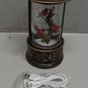 Christmas Cardinal Snow Globe Light up Lantern with 8 Songs, 10.2" Christmas Snow Globes for Kids Adults, 6H Timer & Dual Power, Snowglobes Christmas Decorations Indoor for Home, Gifts for Women Men (Brown-5)