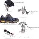 Cimkiz Crampons Ice Cleats Traction Snow Grips for Boots Shoes Women Men Anti Slip 19 Stainless Steel Spikes Safe Protect for Hiking Fishing Walking Climbing Mountaineering (Medium, Black)